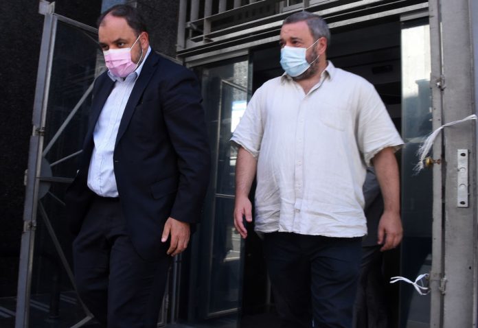 Bergara y Carrera en fiscalía por denuncia en el puerto.